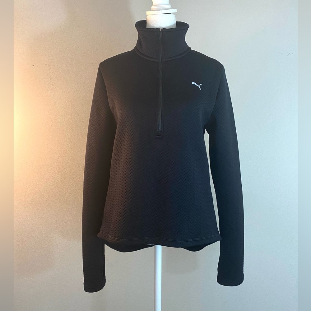 Puma Textured Chevron Quarter Zip Tails Training Top